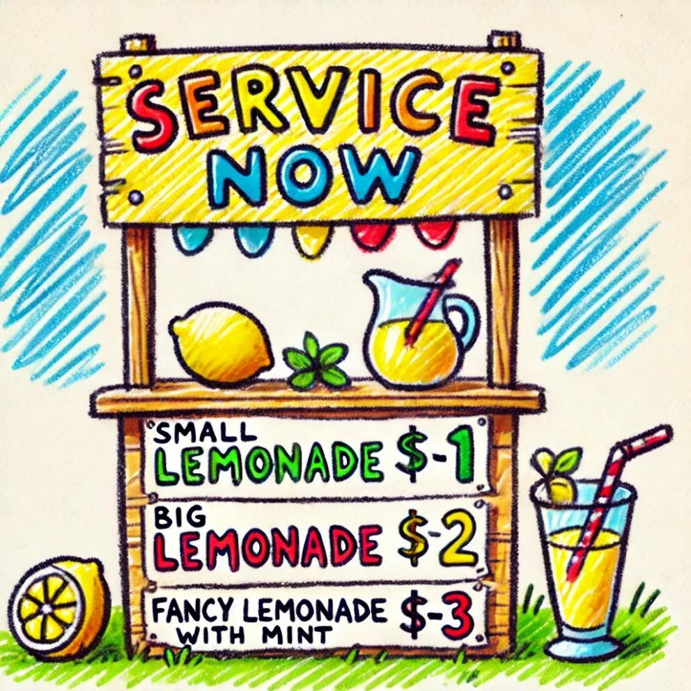 illustration showing a lemonade stand