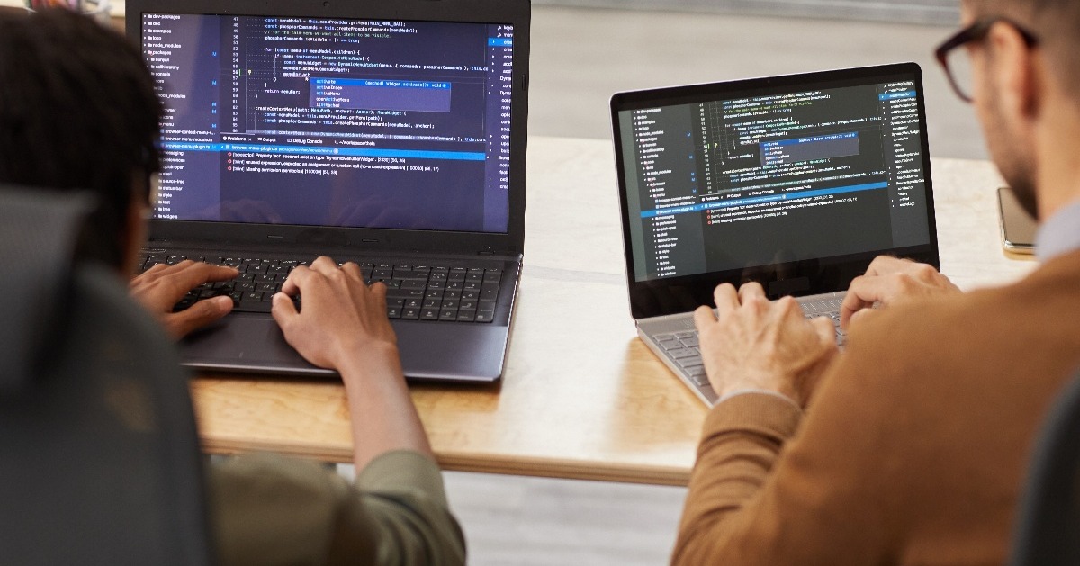 It consultant working on computer