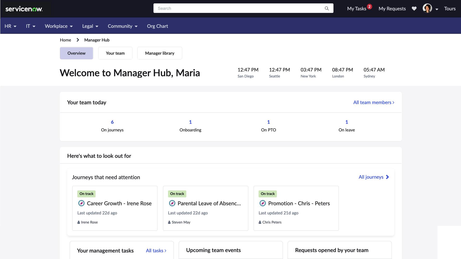 ServiceNow Tokyo release - manger hub